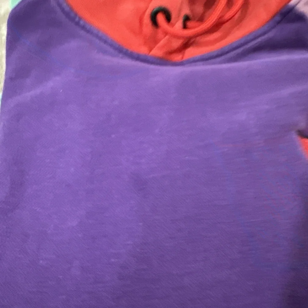 Teddy Fresh Pastel Color‎ Block Hoodie Sweatshirt Size Medium